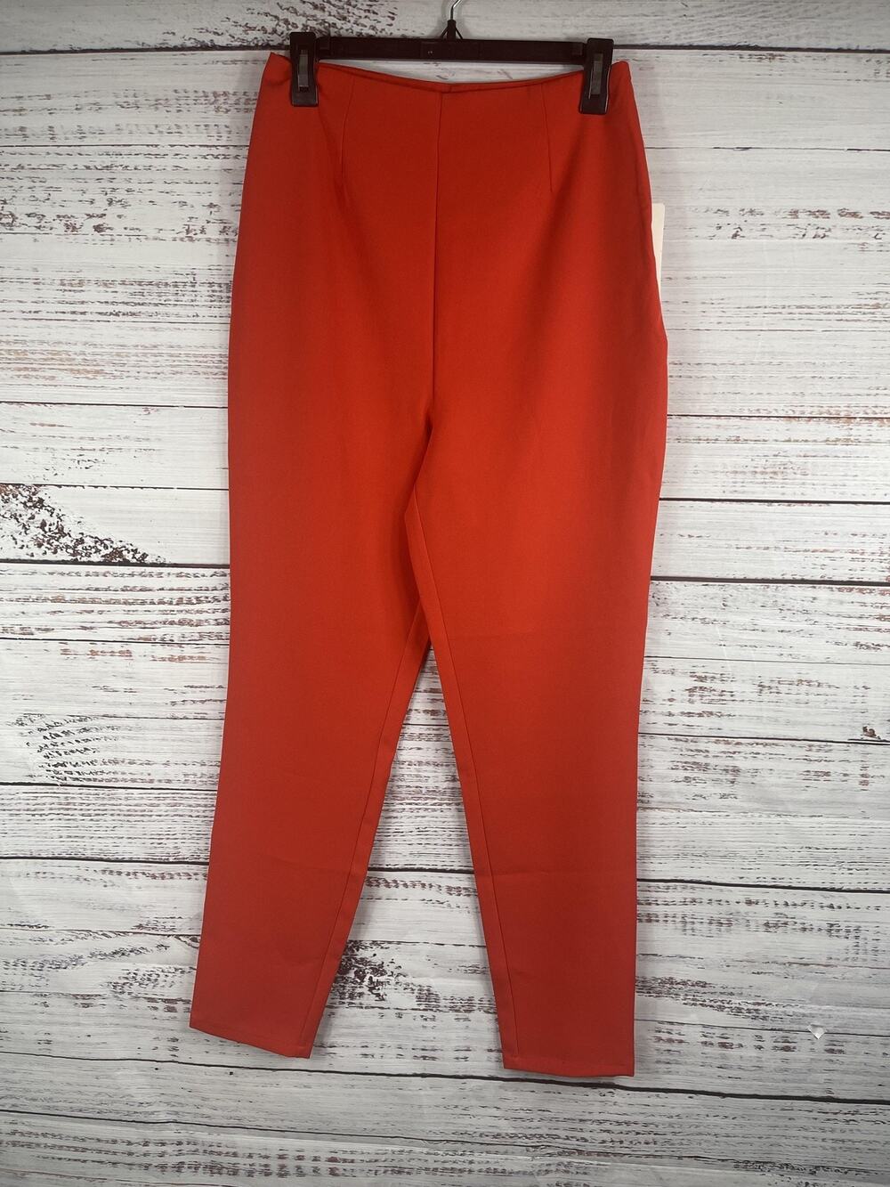 Tobi Pants Women's Size M Red Pull On Slim Fit Stretch Ankle Work Office Casual